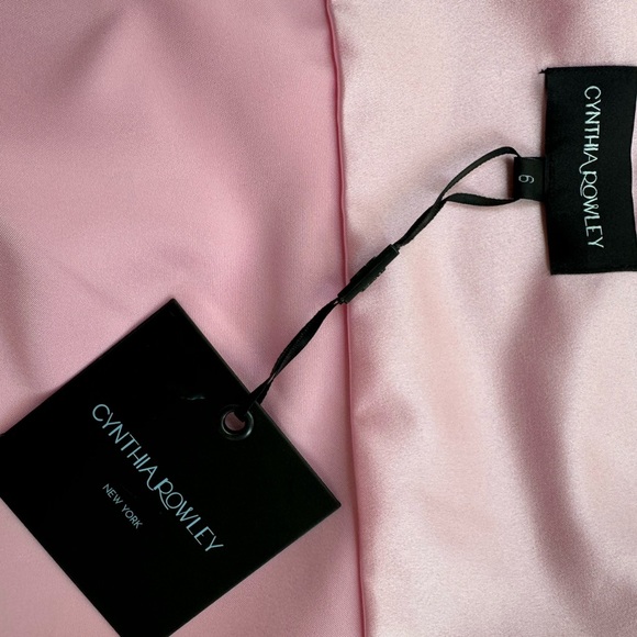 Brand New Cynthia Rowley High-Low Light Pink Satin Maxi Skirt -BNWT - Picture 5 of 9